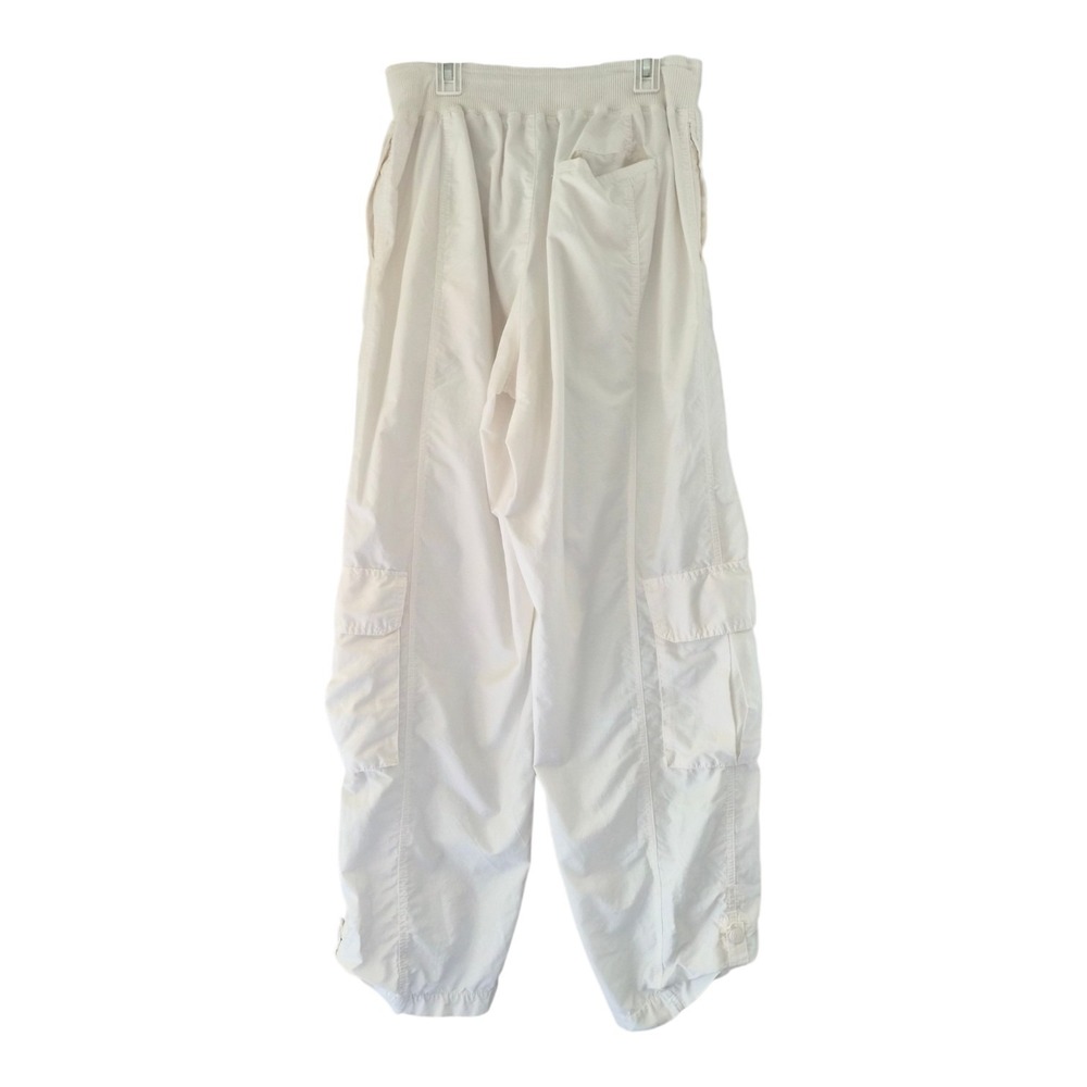 Free People Mesmerize Me Solid Cargo Pants White Cotton Blend Balloon Leg XS - Picture 5 of 7